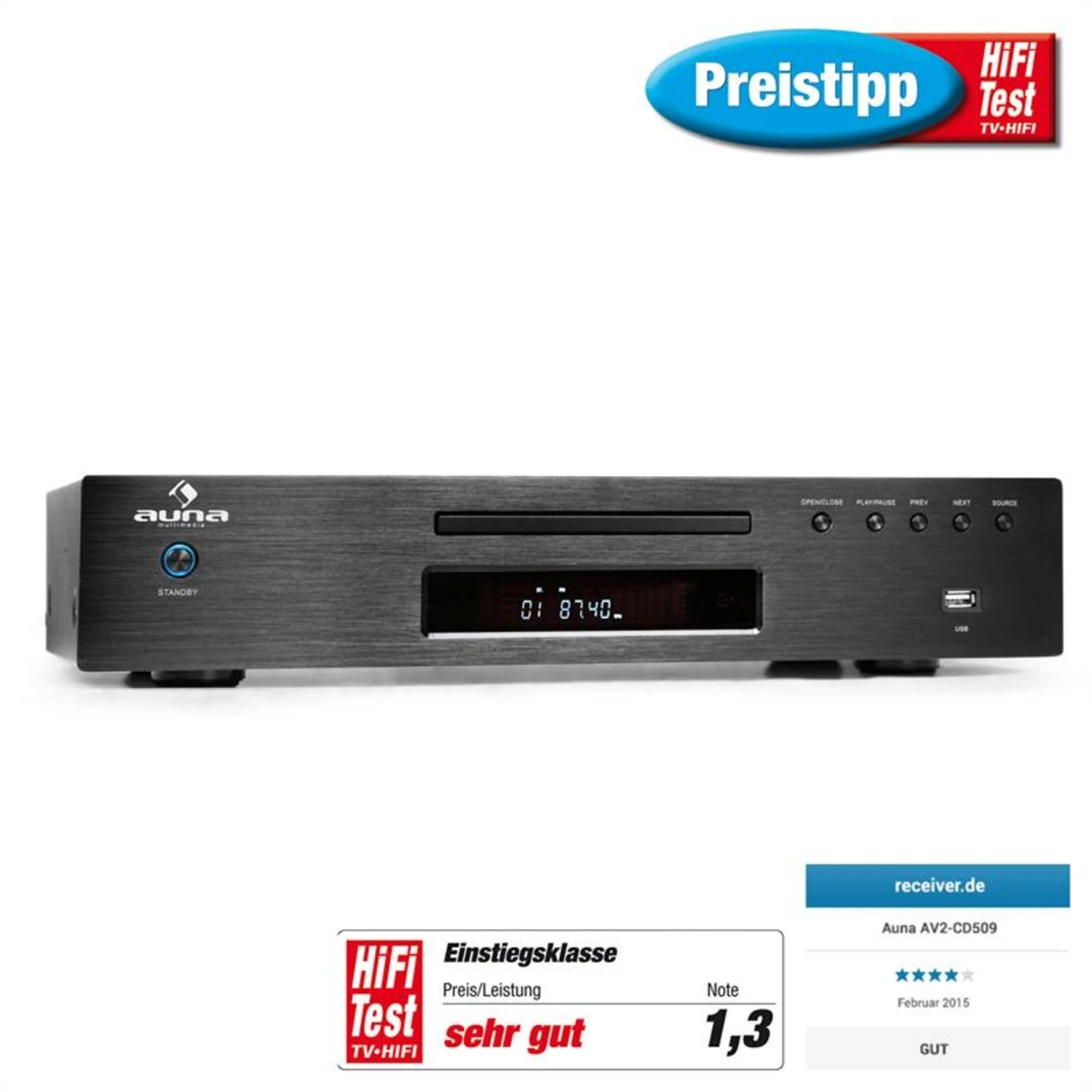 AV2-CD509 MP3-CD-Player USB MP3 – Bild 6