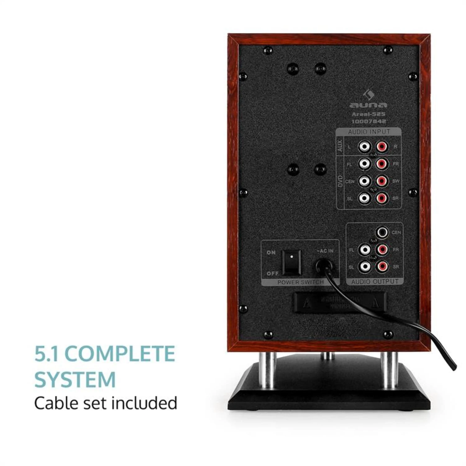 Areal 525 WD 5.1-Kanal-Lautsprechersystem Aktiv 125W RMS Fernbedienung 7 Areal 525 WD 5.1-Kanal-Lautsprechersystem Aktiv 125W RMS Fernbedienung – Bild 7