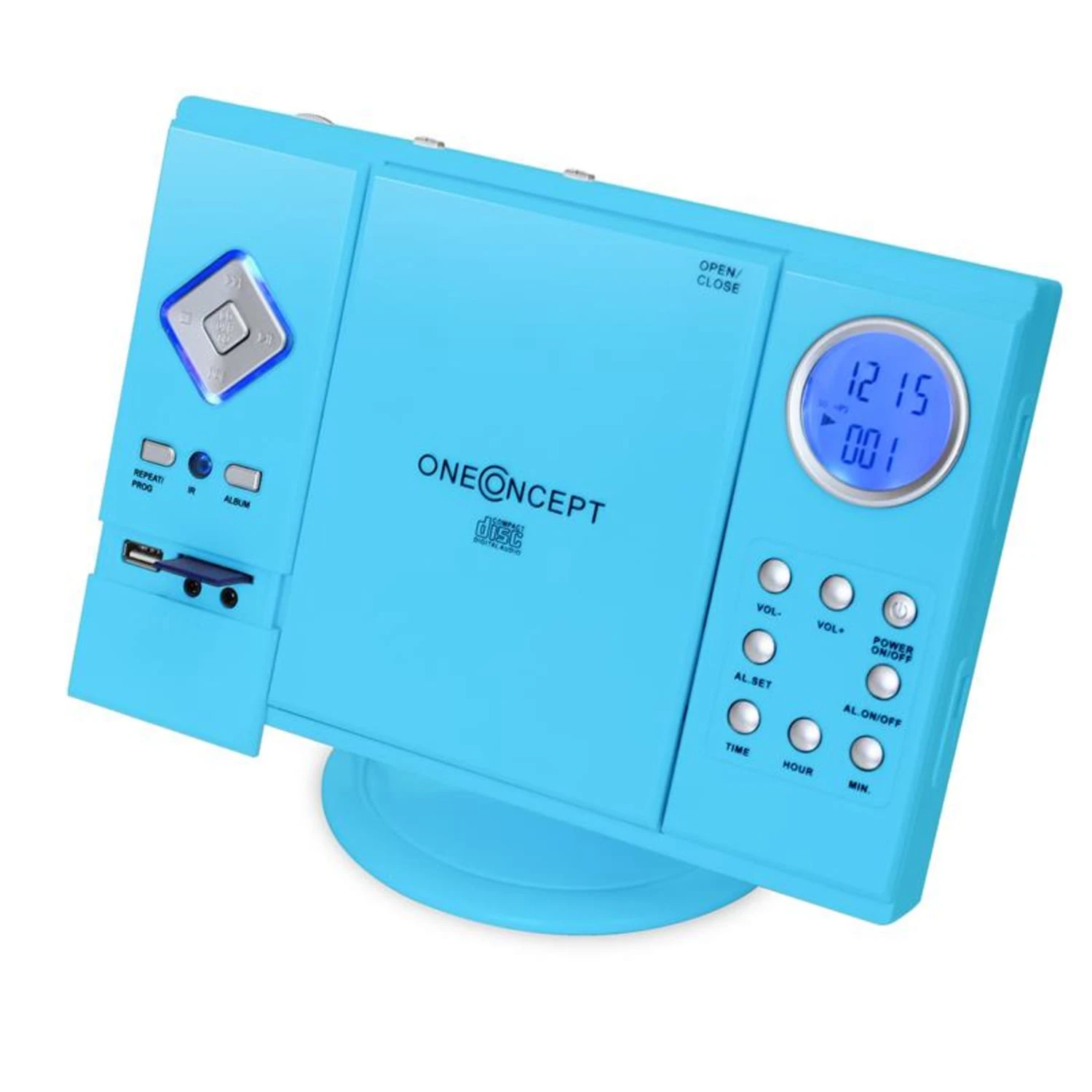 V-12 Stereoanlage USB SD CD MP3 AUX UKW Fernbedienung Blau 4 V-12 Stereoanlage USB SD CD MP3 AUX UKW Fernbedienung Blau – Bild 4