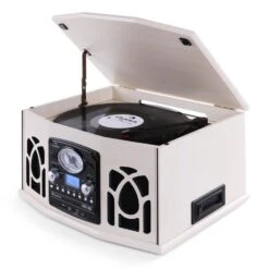 NR-620 Stereoanlage Plattenspieler MP3-Aufnahme Holzgehäuse Creme -Einrichtungsgeschäft 10018519 yy 0010 titel Auna NR 620 Retro Record Player Turntable