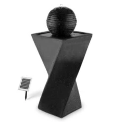 Schönbrunn Springbrunnen Kugelbrunnen Solar 200 L/h LED Basalt -Einrichtungsgeschäft 10027997 yy 0005 titel Duramaxx Schoenbrunn Solar Springbrunnen
