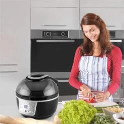 VitAir Turbo Heißluftfritteuse Grau-schwarz 1400W Grillen Backen 9l -Einrichtungsgeschäft 10028290 yy 0004 ambient klarstein vitair heissluft frieteuse
