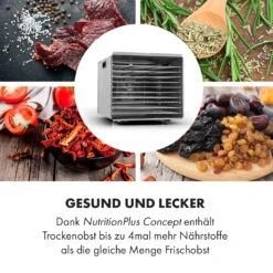 Fruit Jerky Steel 10 Dörrautomat 10 Etagen 1000 W Fläche: 1,5 M² Timer -Einrichtungsgeschäft 10028437 de 0005 logo
