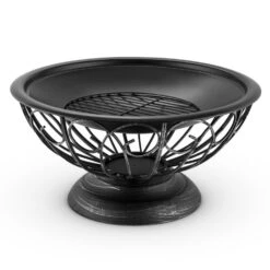 Tulip Feuerschale Ø75cmGrill Feuerstelle Funkenschutz Stahl Brüniert -Einrichtungsgeschäft 10028582 yy 0005 detail 05 Blumfeldt Tulip Feuerschale 75cm Grill