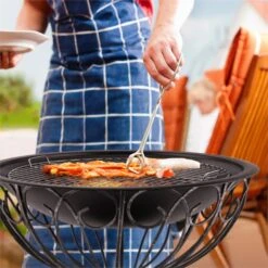 Tulip Feuerschale Ø75cmGrill Feuerstelle Funkenschutz Stahl Brüniert -Einrichtungsgeschäft 10028582 yy 0009 ambient 09 Blumfeldt Tulip Feuerschale 75cm Grill