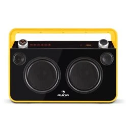 Bebop Ghettoblaster USB Bluetooth AUX MIC Akku Gelb 14 Bebop Ghettoblaster USB Bluetooth AUX MIC Akku Gelb -Einrichtungsgeschäft 10028660 yy 0005 front 03 Auna Bebop Ghettoblaster
