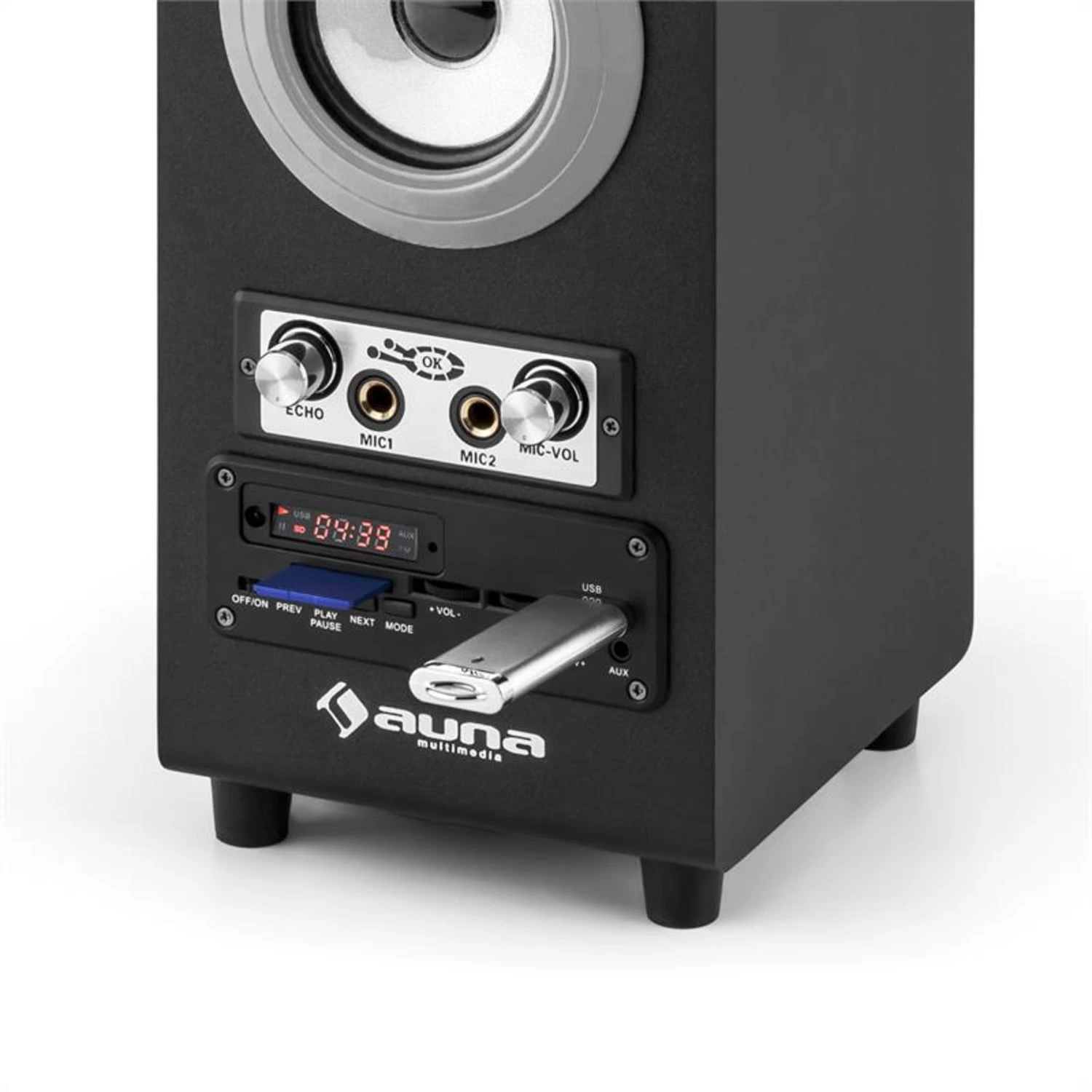 DiscoStar Portabler 2.1-Bluetooth-Lautsprecher USB Akku LED Mikro – Bild 6