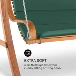 Tahiti Hollywoodschaukel 110 Cm 2-Sitzer Sonnendach Polyester Lärche -Einrichtungsgeschäft 10029200 yy 0004 logo Blumfeldt Tahiti Hollywoodschaukel Sonnendach