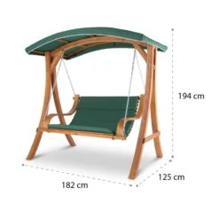 Tahiti Hollywoodschaukel 110 Cm 2-Sitzer Sonnendach Polyester Lärche -Einrichtungsgeschäft 10029200 yy 0008 logo Blumfeldt Tahiti Hollywoodschaukel Sonnendach