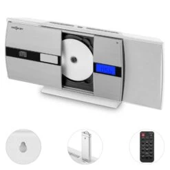 V-15-BT Stereoanlage BT CD USB MP3 UKW Wandmontage Fernbedienung -Einrichtungsgeschäft 10029364 yy 0003 detail oneConcept V15 BT Stereoanlage weiss reedit v2