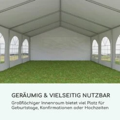 Sommerfest 5x8m 500 G/m² Partyzelt Festzelt PVC Wasserdicht Verzinkt -Einrichtungsgeschäft 10029439 de 0003 logo