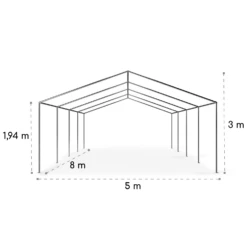 Sommerfest 5x8m 500 G/m² Partyzelt Festzelt PVC Wasserdicht Verzinkt -Einrichtungsgeschäft 10029439 yy 0010 logo
