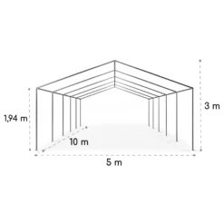 Sommerfest 5x10m 500 G/m² Partyzelt Festzelt PVC Wasserdicht Verzinkt -Einrichtungsgeschäft 10029441 yy 0010 logo