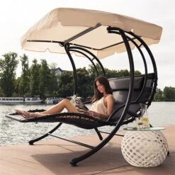 Aristo Schwingliege Gartenliege Gartenschaukel Inkl. Kissen -Einrichtungsgeschäft 10029617 yy 0004 ambient Blumfeldt Aristo Schwingliege