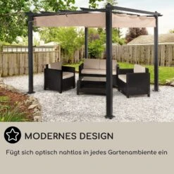 Pantheon Pergola Vordach 3x3m Aluminium Sonnendach Polyester 11 Pantheon Pergola Vordach 3x3m Aluminium Sonnendach Polyester -Einrichtungsgeschäft 10029627 DE 0006 usp