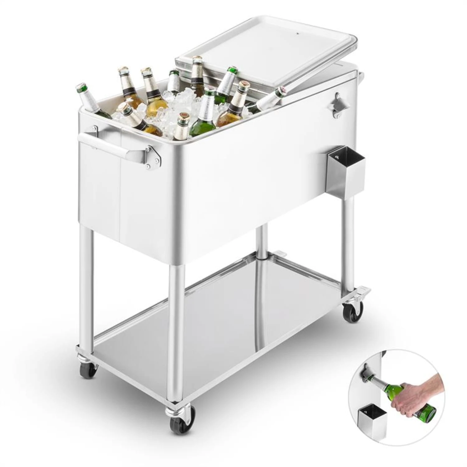 Springbreak 2000 Getränkewagen Terrassenkühlwagen 80l Edelstahl 1 Springbreak 2000 Getränkewagen Terrassenkühlwagen 80l Edelstahl