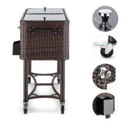 Springbreak Getränkewagen Kühlbox Terrassenkühlwagen 80l Rattandekor -Einrichtungsgeschäft 10029648 yy 0003 logo