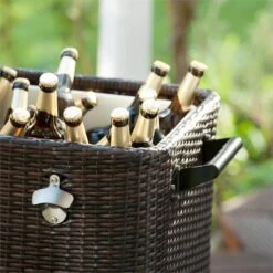 Springbreak Getränkewagen Kühlbox Terrassenkühlwagen 80l Rattandekor -Einrichtungsgeschäft 10029648 yy 0005 logo