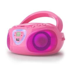 Roadie CD Boombox UKW-Radio Lichtshow CD-Player Bluetooth 5.0 13 Roadie CD Boombox UKW-Radio Lichtshow CD-Player Bluetooth 5.0 -Einrichtungsgeschäft 10029815 yy 0003 titel auna Roadie Boombox CD AM FM Radio USB BT pink