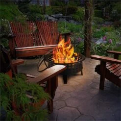 Boston Feuerschale Ø 70 Cm Stahl Geschwärzt -Einrichtungsgeschäft 10030245 yy 0004 ambient Blumfeldt Boston Feuerschale 70 cm Stahl reedit