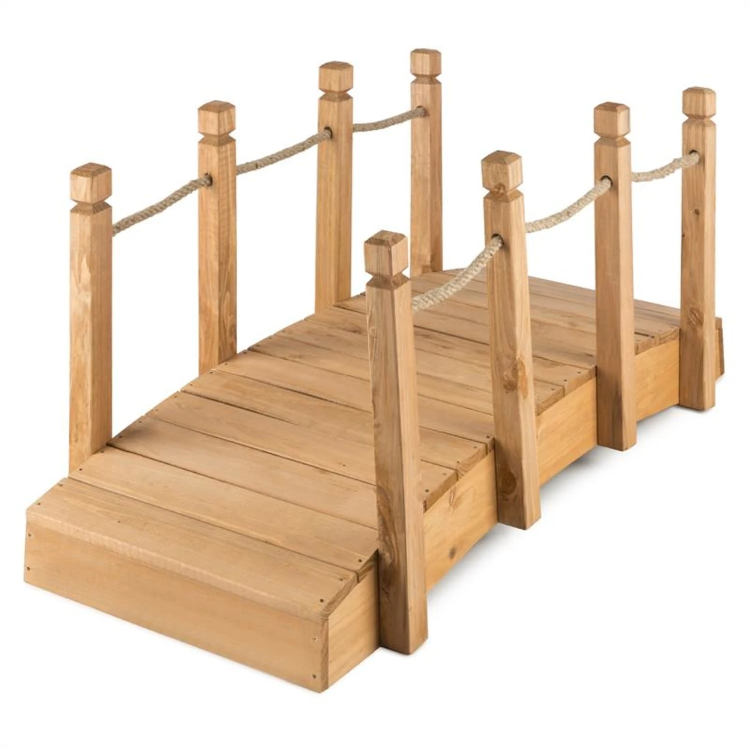 Rialto Gartenbrücke Zierbrücke 58x58x122cm (BxHxT) Tau Massivholz 7 Rialto Gartenbrücke Zierbrücke 58x58x122cm (BxHxT) Tau Massivholz – Bild 7
