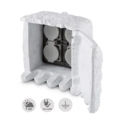 Power Rock Remote Gartensteckdose 4-fach Verteiler 1,5 M Fels Hellgrau 11 Power Rock Remote Gartensteckdose 4-fach Verteiler 1,5 M Fels Hellgrau -Einrichtungsgeschäft 10030597 yy 0007 front Waldbeck Power Rock Gartensteckdose 3m hellgrau