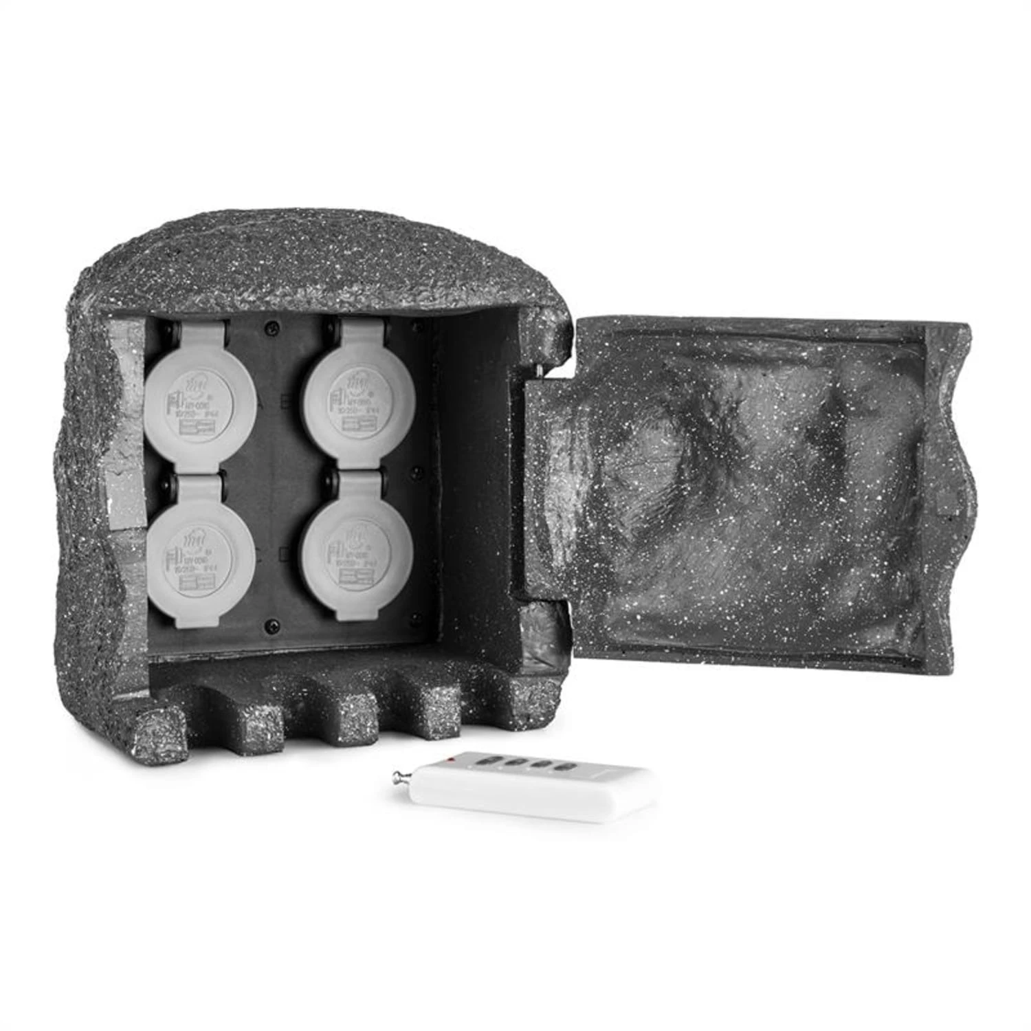 Power Rock Remote Gartensteckdose 4-fach Verteiler 3m Fels Dunkelgrau 1 Power Rock Remote Gartensteckdose 4-fach Verteiler 3m Fels Dunkelgrau