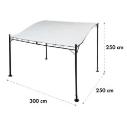 Allure Pergola Vordach Anbaupavillon 300x250cm Polyester Hellbeige -Einrichtungsgeschäft 10030689 yy 0005 logo Blumfeldt Allure Pergola Vordach Anbaupavillon