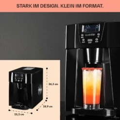 Ice Volcano 2G Eismaschine LED 12kg Je 24h 2l 6-12min Schwarz -Einrichtungsgeschäft 10030844 DE 0006 usp