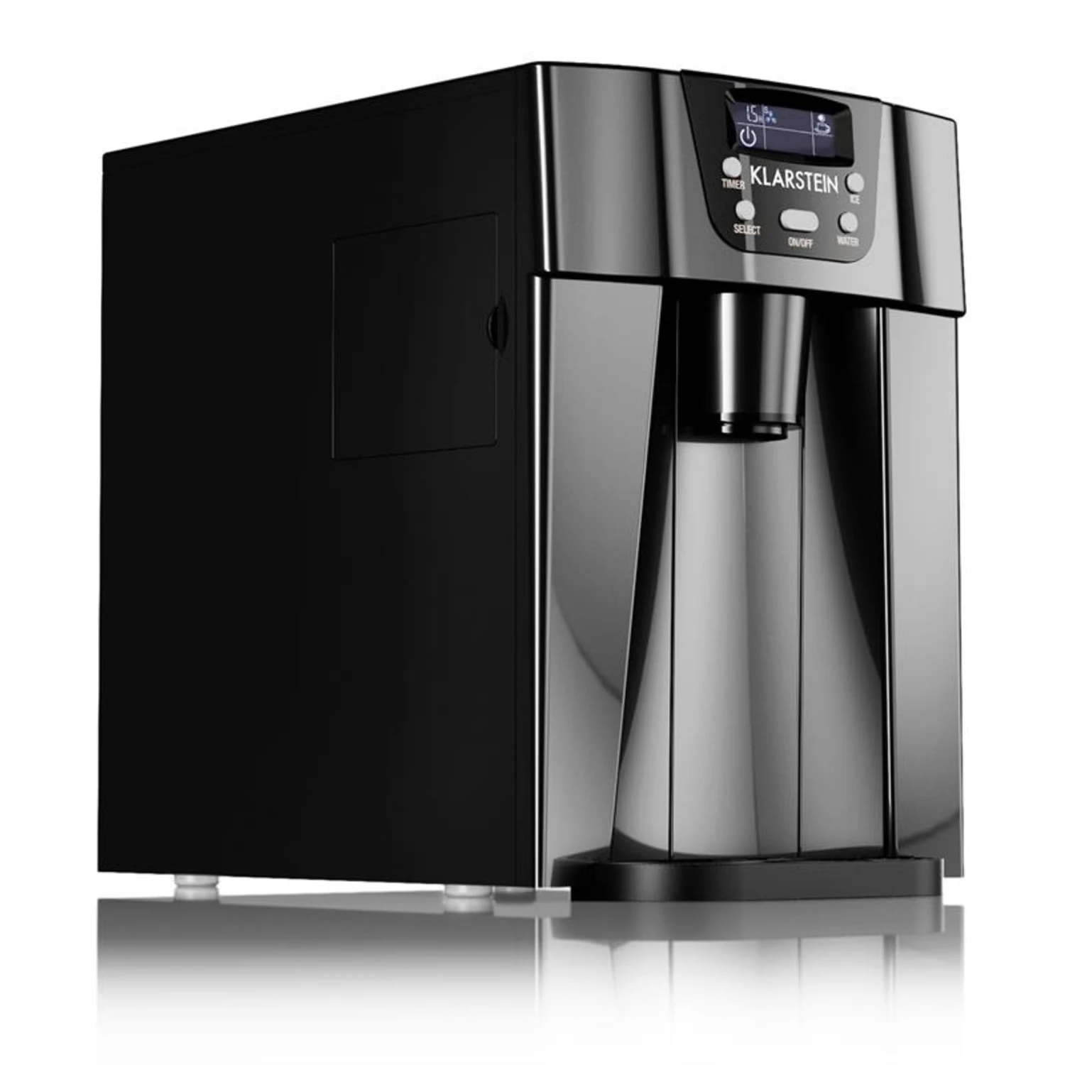 Ice Volcano 2G Eismaschine LED 12kg Je 24h 2l 6-12min Schwarz