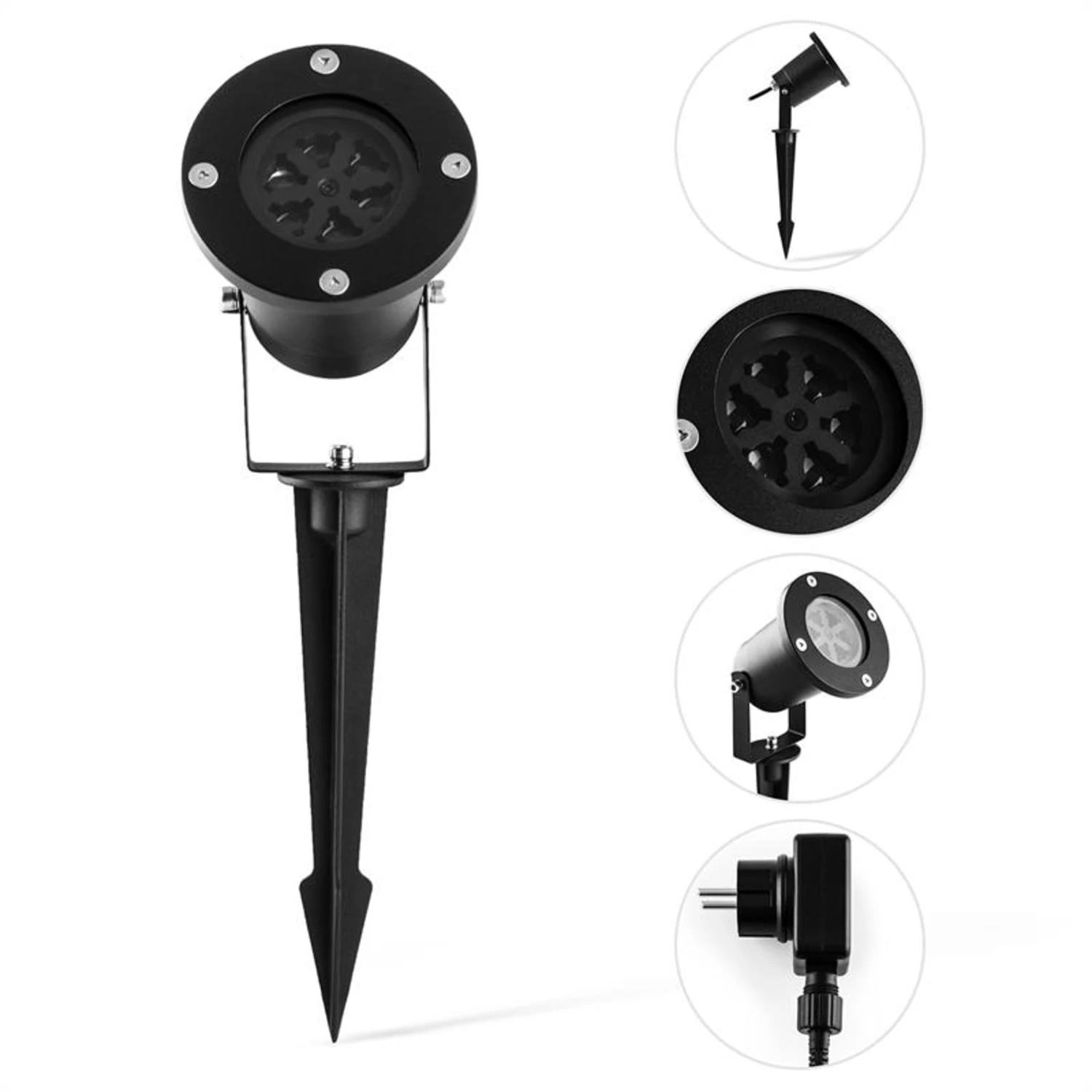 Snowdance LED-Projektor Schneeflocken 4 Farben IP64 3 Snowdance LED-Projektor Schneeflocken 4 Farben IP64 – Bild 3