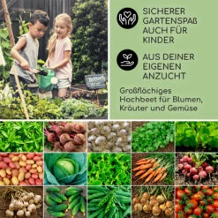 High Grow Hochbeet Gartenbeet 2,0m Zink-Alu-Beschichtung Silber -Einrichtungsgeschäft 10031119 DE 0006 usp