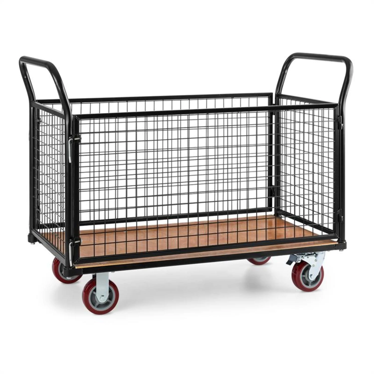 Loadster Gitterwagen Rollwagen Magazinwagen Max.500kg Holzboden 1 Loadster Gitterwagen Rollwagen Magazinwagen Max.500kg Holzboden