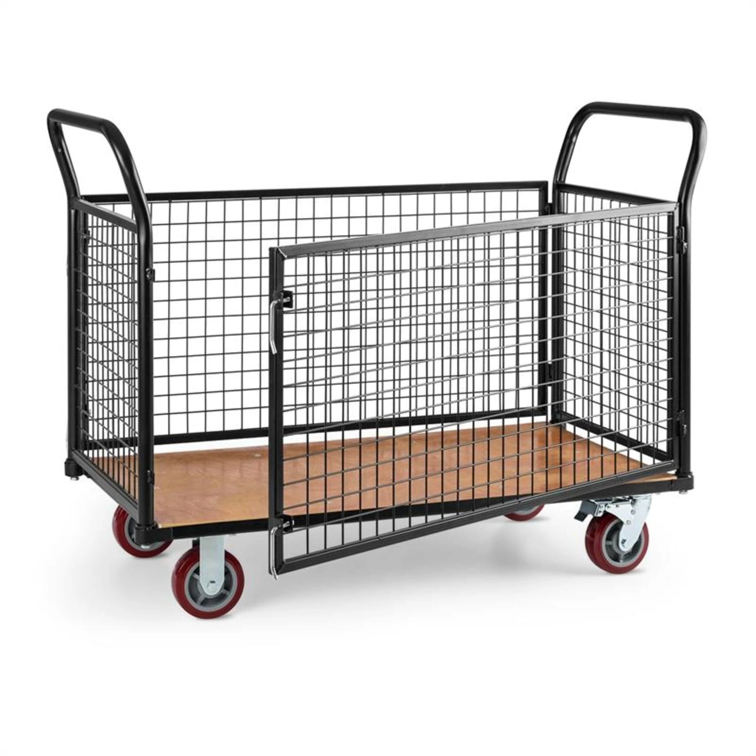 Loadster Gitterwagen Rollwagen Magazinwagen Max.500kg Holzboden 2 Loadster Gitterwagen Rollwagen Magazinwagen Max.500kg Holzboden – Bild 2