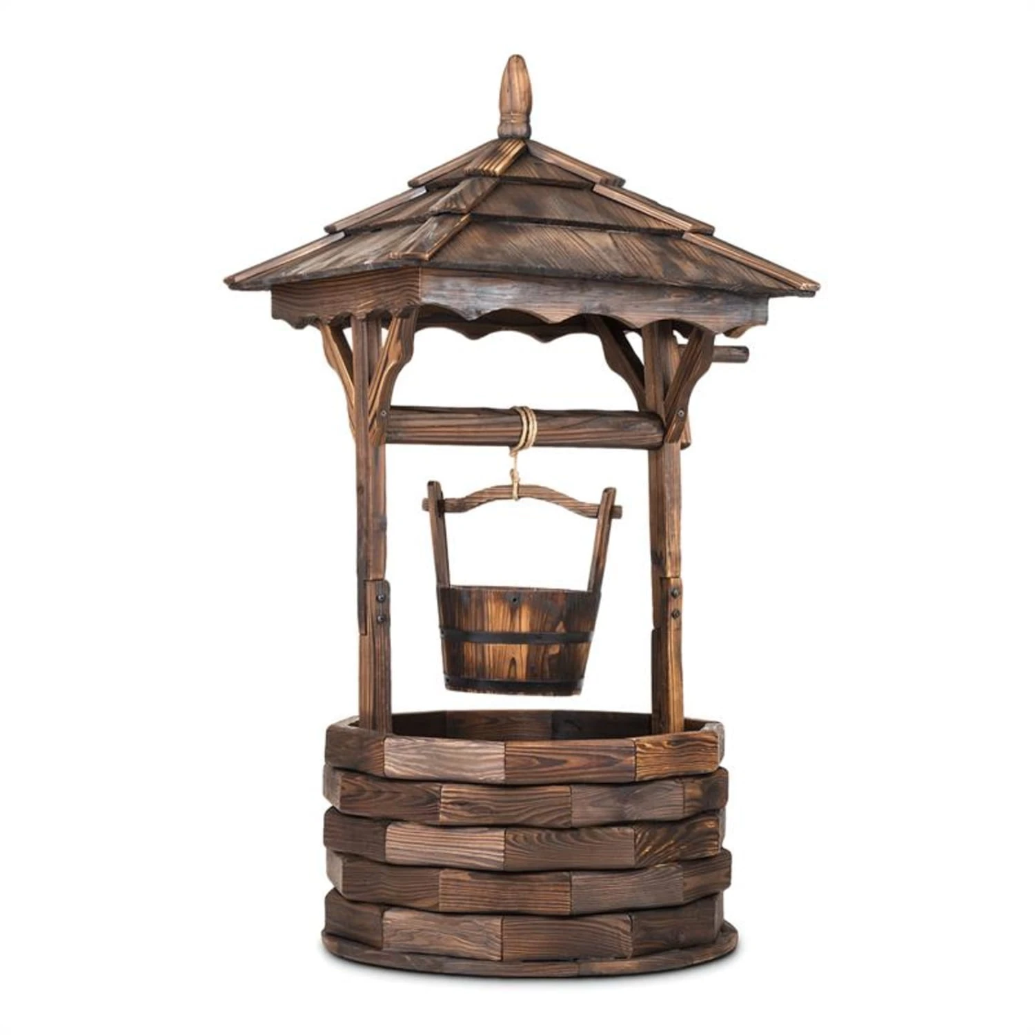 Loreley Garten-Brunnen Garten-Dekoration 125cm Tannenholz Geflammt 1 Loreley Garten-Brunnen Garten-Dekoration 125cm Tannenholz Geflammt