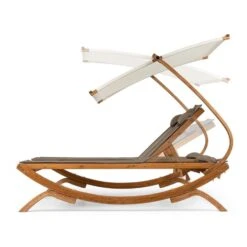 Sonnendeck Doppel-Sonnenliege Verstellbares Sonnendach Kopfkissen Weiß 7 Sonnendeck Doppel-Sonnenliege Verstellbares Sonnendach Kopfkissen Weiß -Einrichtungsgeschäft 10031458 yy 0003 titel side Blumfeldt Sonnendeck Doppel Sonnenliege weiss