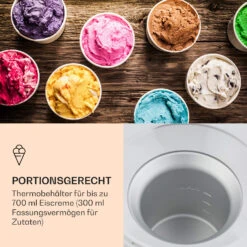 Schneeflöckchen Eiscremebereiter Thermoelektrisch 700ml Leise Weiß -Einrichtungsgeschäft 10031663 de 0005 logo