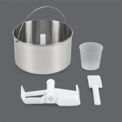 Vanilly Sky Family Eiscremebereiter Frozen Yoghurt 250W 2,5l Silber -Einrichtungsgeschäft 10031846 yy 0007 detail Klarstein Vanilly Sky Family Eiscremebereiter silber