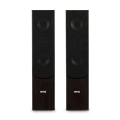 L766 3-Wege Bassreflex HiFi Boxen-Paar Walnuss -Einrichtungsgeschäft 10031886 yy 0003 front auna L766 Standlautsprecher Paar 2x Box