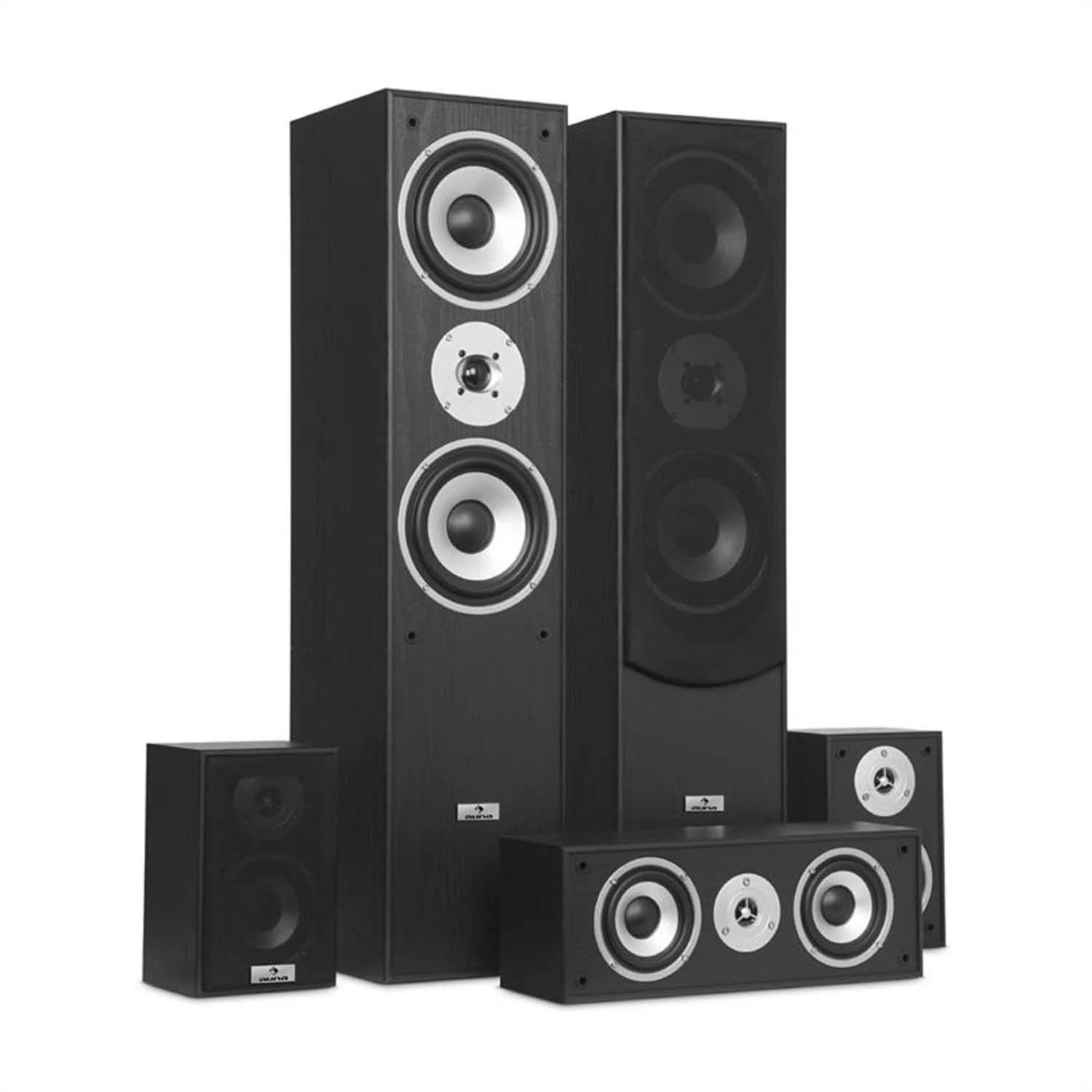 Surround Lautsprecher Boxen Set Heimkino 335W RMS Schwarz 1 Surround Lautsprecher Boxen Set Heimkino 335W RMS Schwarz