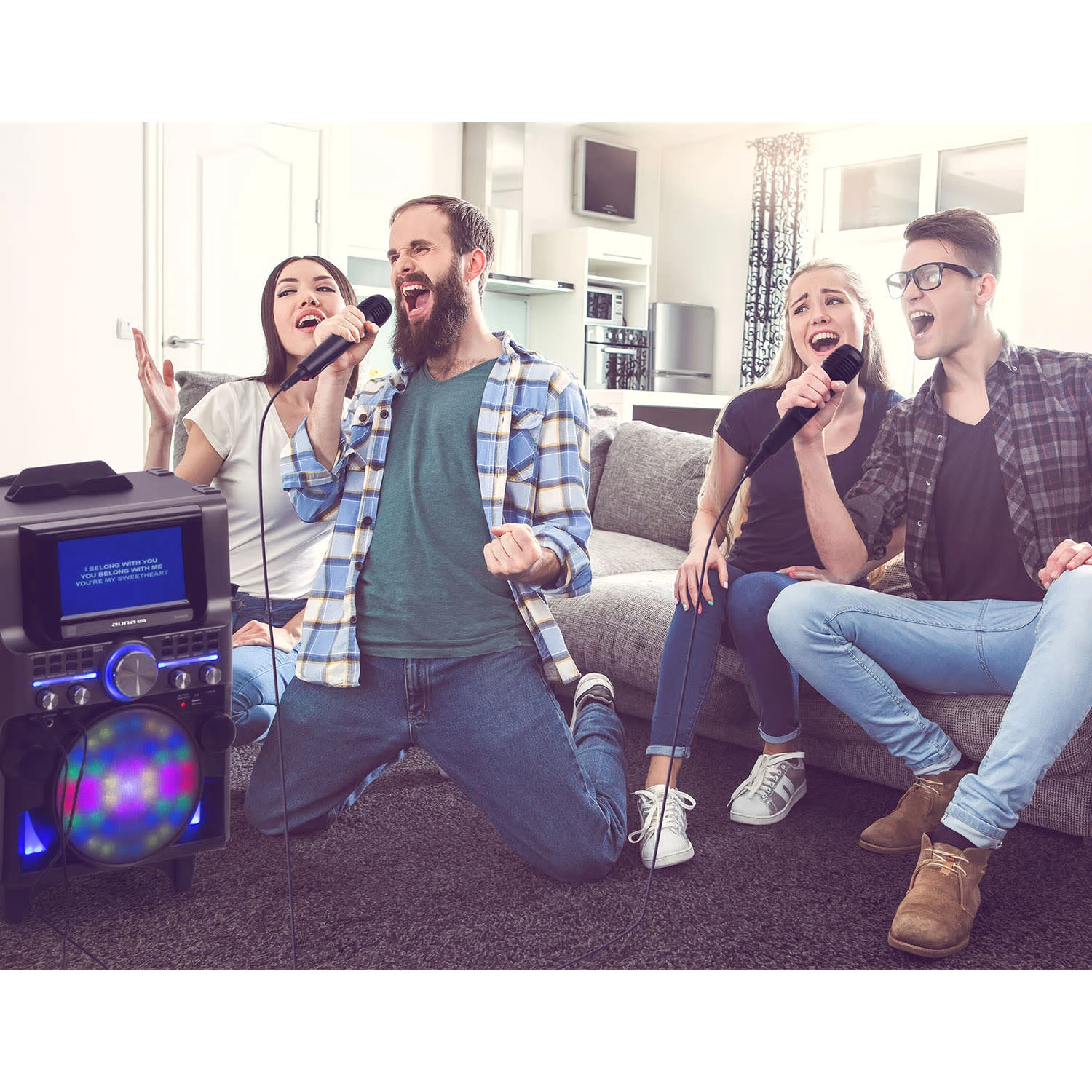 DisGo Box 360 Party BT System 2 Mikrofone HDMI BT LED USB Rollen 2 DisGo Box 360 Party BT System 2 Mikrofone HDMI BT LED USB Rollen – Bild 2