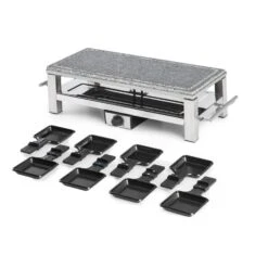 Schmelzlette Raclette 1500W Naturstein-Platte Edelstahlgehäuse 10 Schmelzlette Raclette 1500W Naturstein-Platte Edelstahlgehäuse -Einrichtungsgeschäft 10032028 yy 0004 detail Klarstein Schmelzlette Raclette 1500W Edelstahl