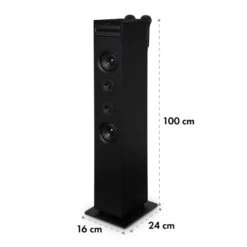 Karaboom CD Karaoke-Anlage Bluetooth MP3 USB-Charger Mikrofon FB Schwarz -Einrichtungsgeschäft 10032105 yy 0010 logo auna Karaboom CD Karaoke Turm schwarz