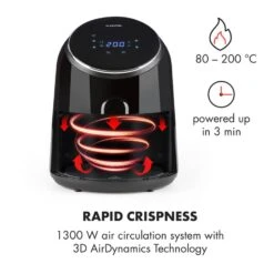 AirVital Heißluftfritteuse 1300W 2,5l CeraPlus-Antihaft Touch Schwarz 11 AirVital Heißluftfritteuse 1300W 2,5l CeraPlus-Antihaft Touch Schwarz -Einrichtungsgeschäft 10032332 yy 0004 logo Klarstein AirVital Heissluftfritteuse 1300W schwarz reedit