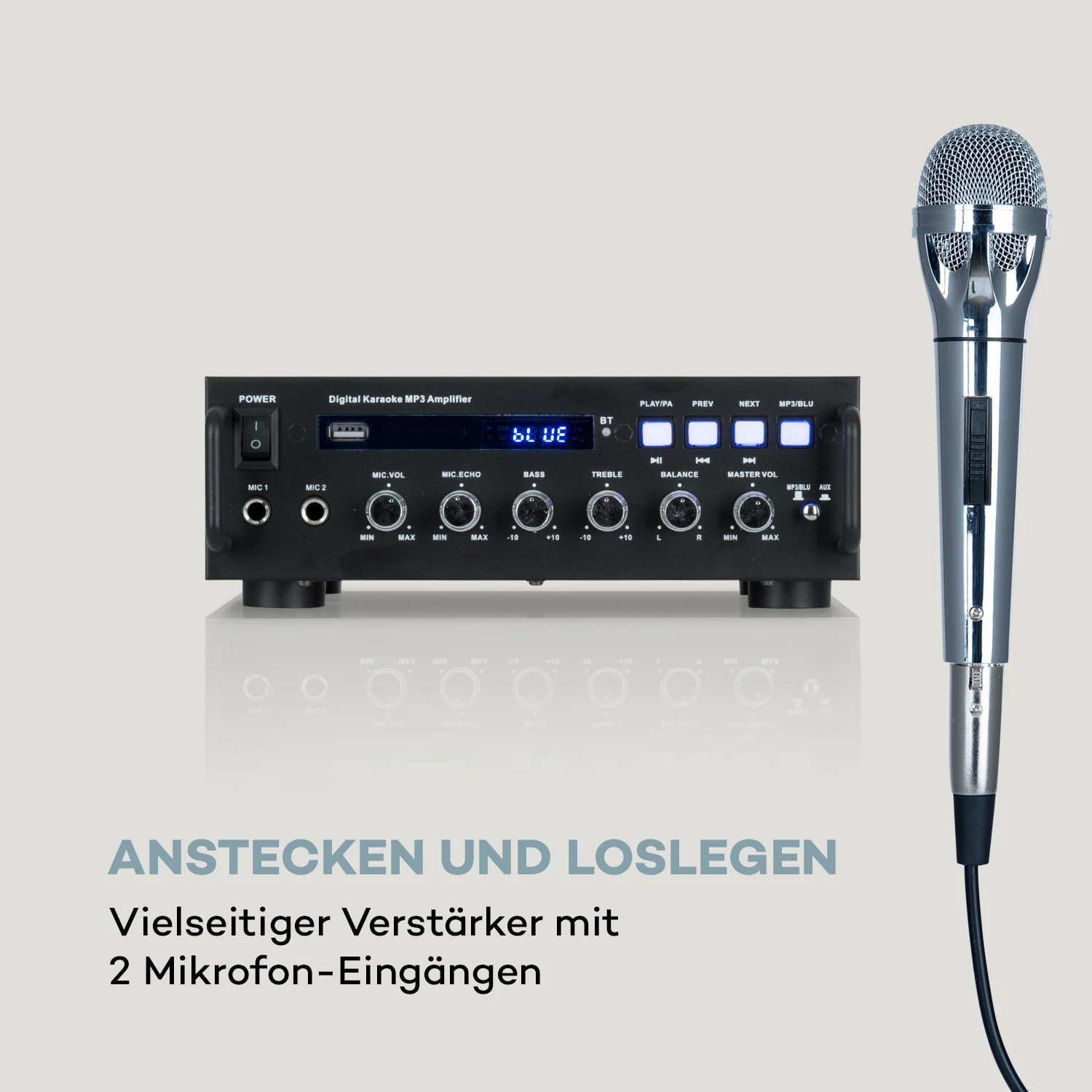 Karaoke Star 3 Karaoke-Set 2x75 Wmax. BT USB-Port Line-In 2 X Mikro 4 Karaoke Star 3 Karaoke-Set 2x75 Wmax. BT USB-Port Line-In 2 X Mikro – Bild 4