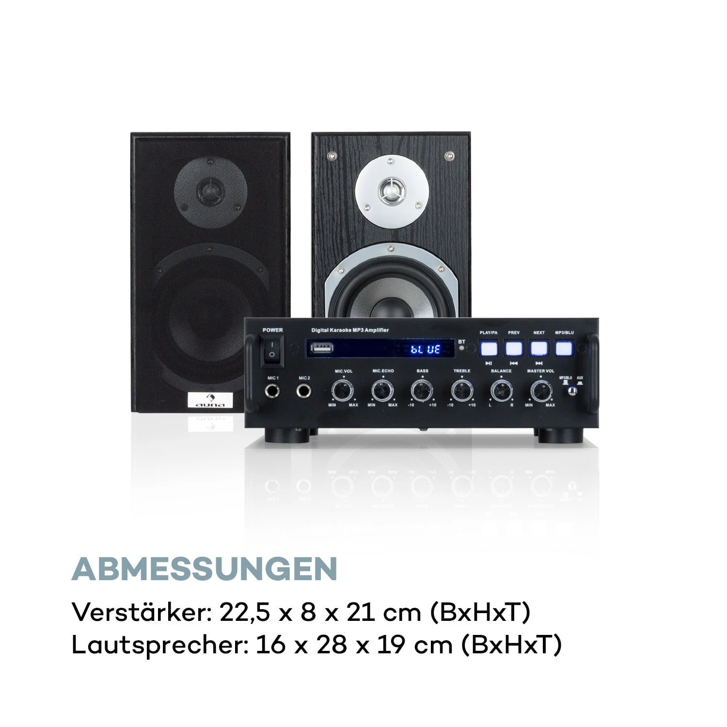 Karaoke Star 3 Karaoke-Set 2x75 Wmax. BT USB-Port Line-In 2 X Mikro 8 Karaoke Star 3 Karaoke-Set 2x75 Wmax. BT USB-Port Line-In 2 X Mikro – Bild 8