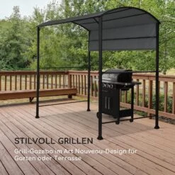 Steakhouse Grilldach 220x215x140cm PE 180 G/m² Flammhemmend Stahl Grau 15 Steakhouse Grilldach 220x215x140cm PE 180 G/m² Flammhemmend Stahl Grau -Einrichtungsgeschäft 10032523 de 0005 logo