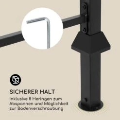 Steakhouse Grilldach 220x215x140cm PE 180 G/m² Flammhemmend Stahl Grau 18 Steakhouse Grilldach 220x215x140cm PE 180 G/m² Flammhemmend Stahl Grau -Einrichtungsgeschäft 10032523 de 0008 logo