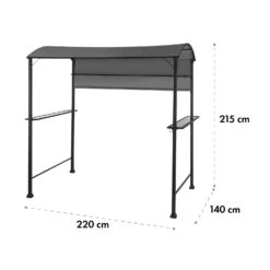 Steakhouse Grilldach 220x215x140cm PE 180 G/m² Flammhemmend Stahl Grau 21 Steakhouse Grilldach 220x215x140cm PE 180 G/m² Flammhemmend Stahl Grau -Einrichtungsgeschäft 10032523 yy 0011 logo