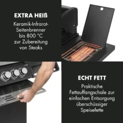 Highgrade 4 IB Gasgrill 6 Brenner 19,8 KW 71x46cm Grill Edelstahl -Einrichtungsgeschäft 10032580 de 0009 logo